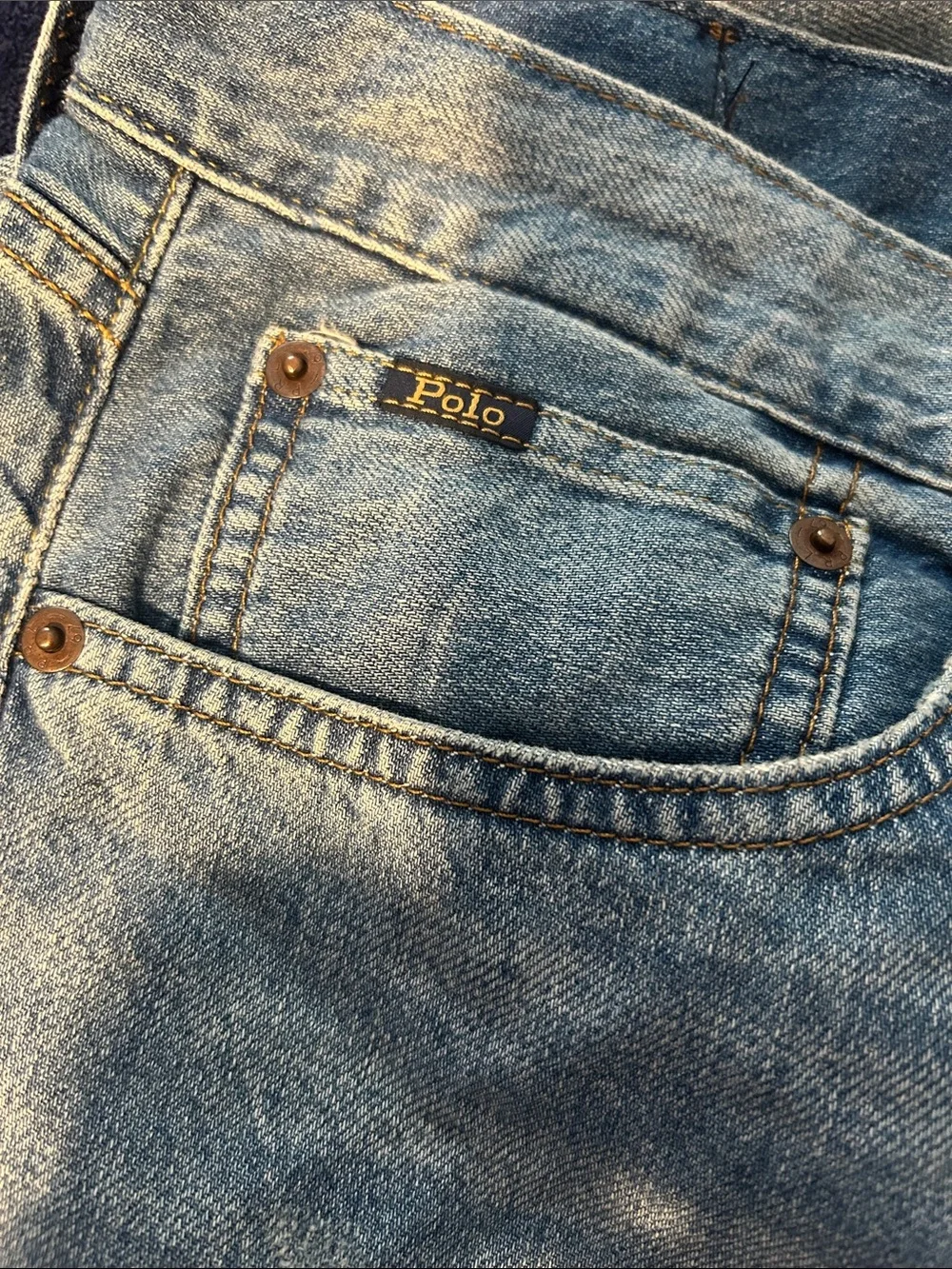 Polo by Ralph Lauren Men’s Washed Blue Denim Jeans